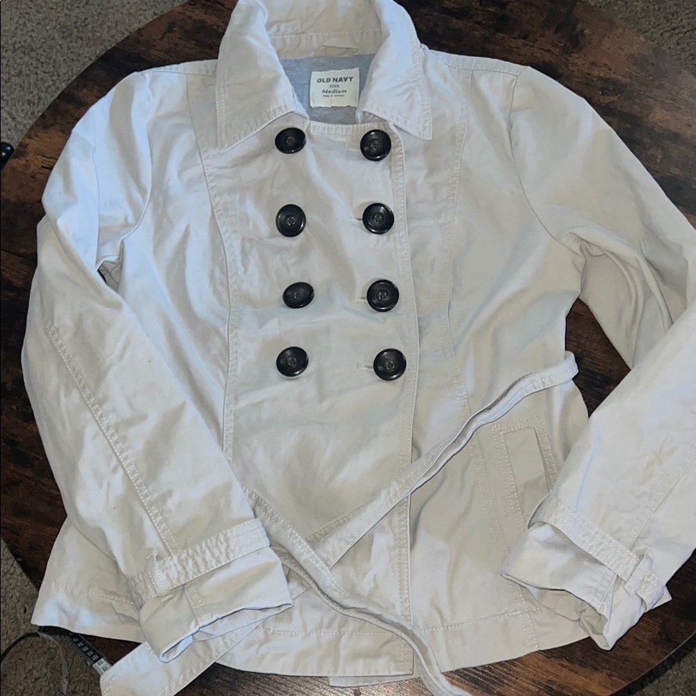 Old Navy Cream Double-Breasted Jacket